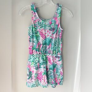 Lilly Pulitzer Pink and Green Girls Summer Dress